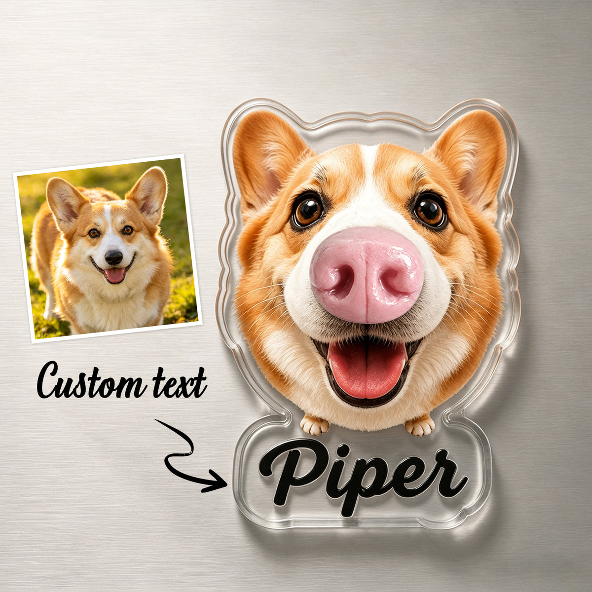 Custom Dog Nose Squishy Fridge Magnet Sticker – Personalized Pet Nose Squeeze Toy with Custom Face & Name — product image 12
