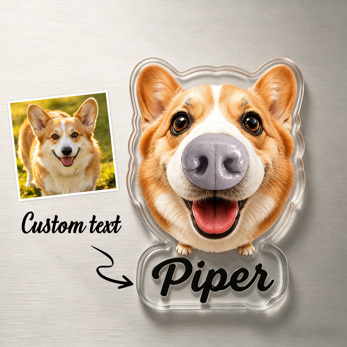 Custom Dog Nose Squishy Fridge Magnet Sticker – Personalized Pet Nose Squeeze Toy with Custom Face & Name — product image 13