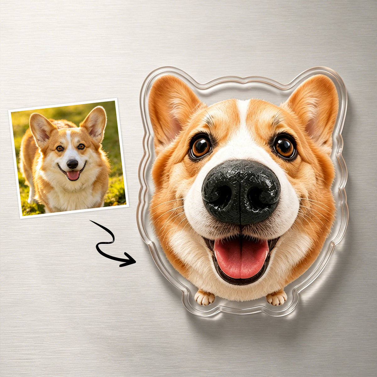 Custom Dog Nose Squishy Fridge Magnet Sticker – Personalized Pet Nose Squeeze Toy with Custom Face & Name — product image 6