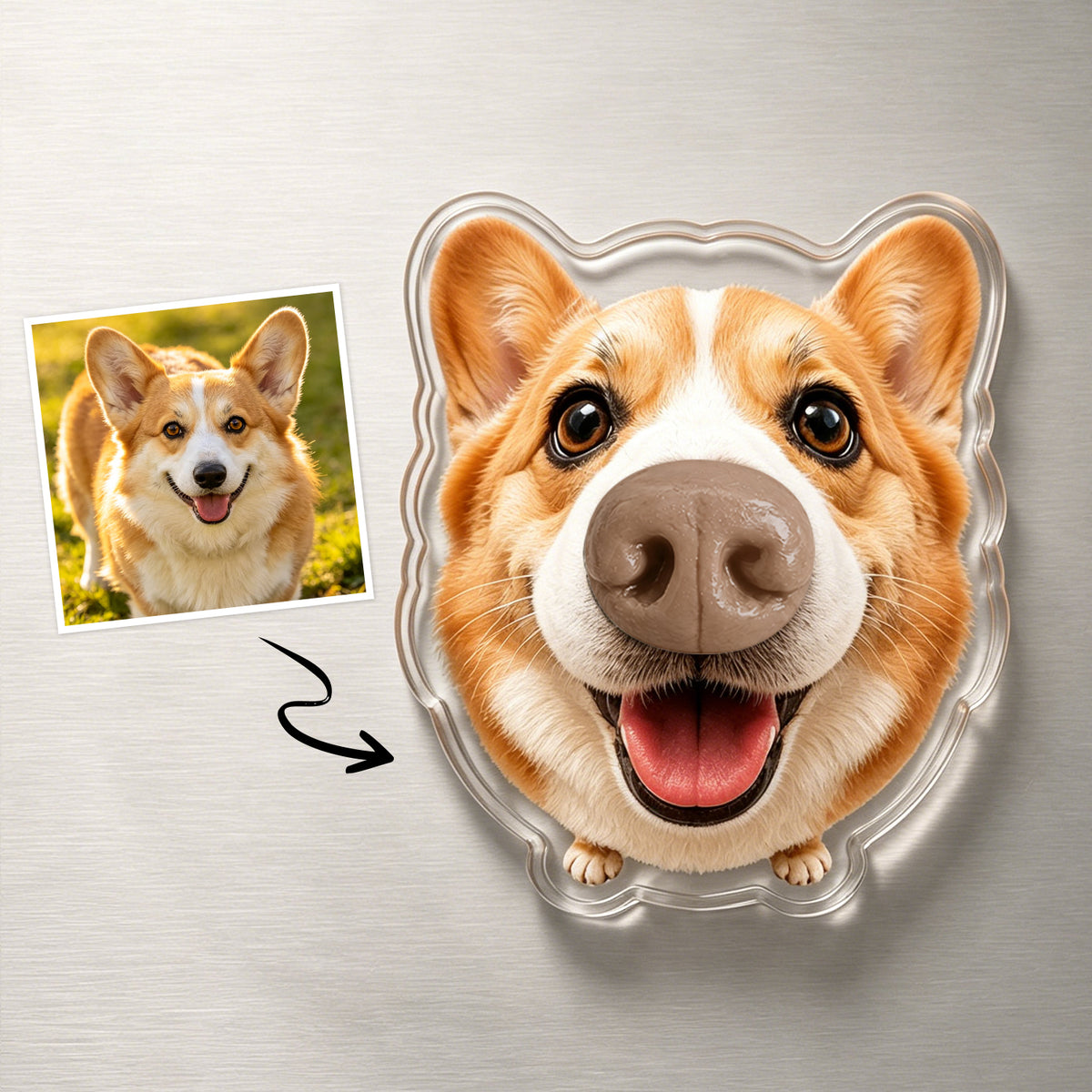 Custom Dog Nose Squishy Fridge Magnet Sticker – Personalized Pet Nose Squeeze Toy with Custom Face & Name — product image 7