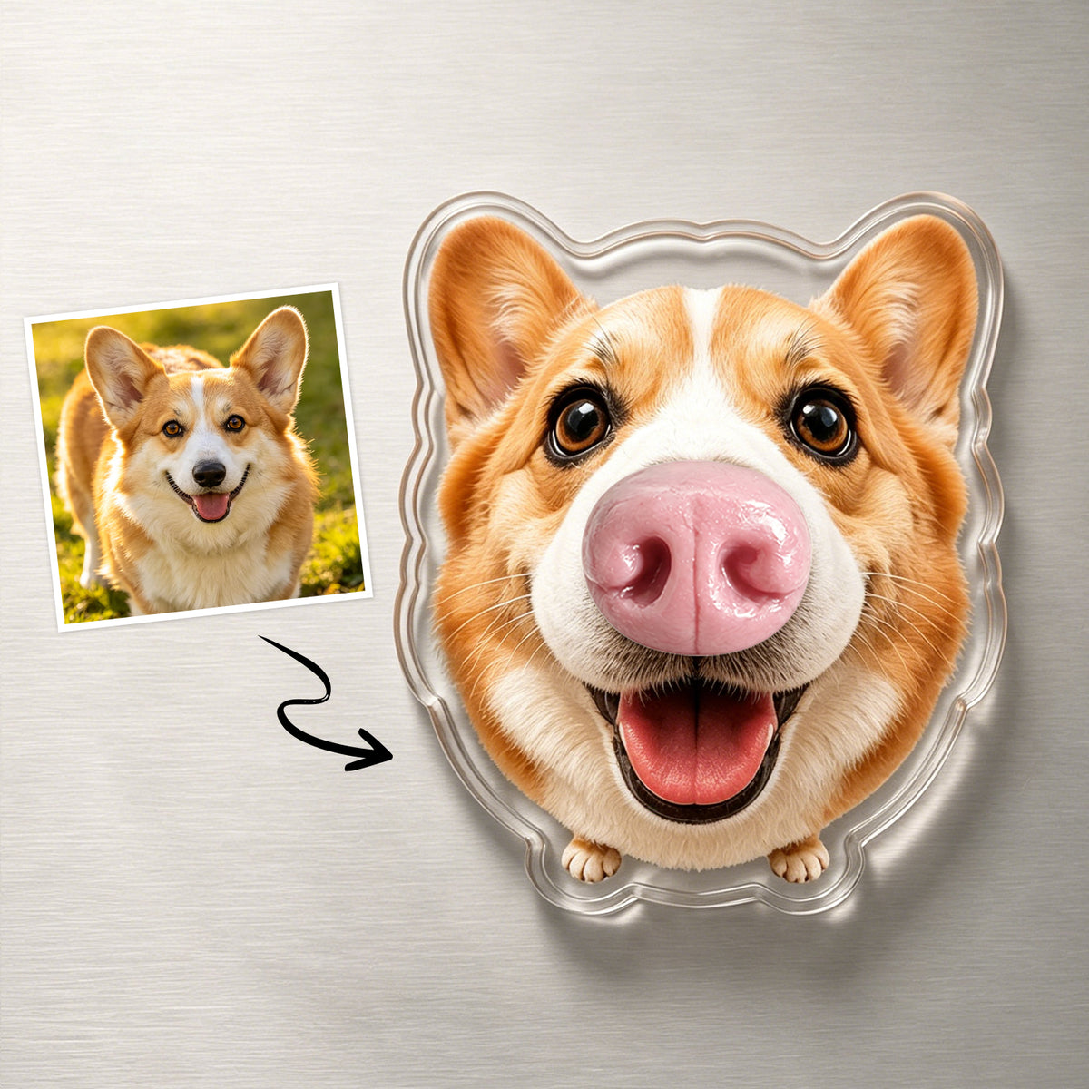 Custom Dog Nose Squishy Fridge Magnet Sticker – Personalized Pet Nose Squeeze Toy with Custom Face & Name — product image 8