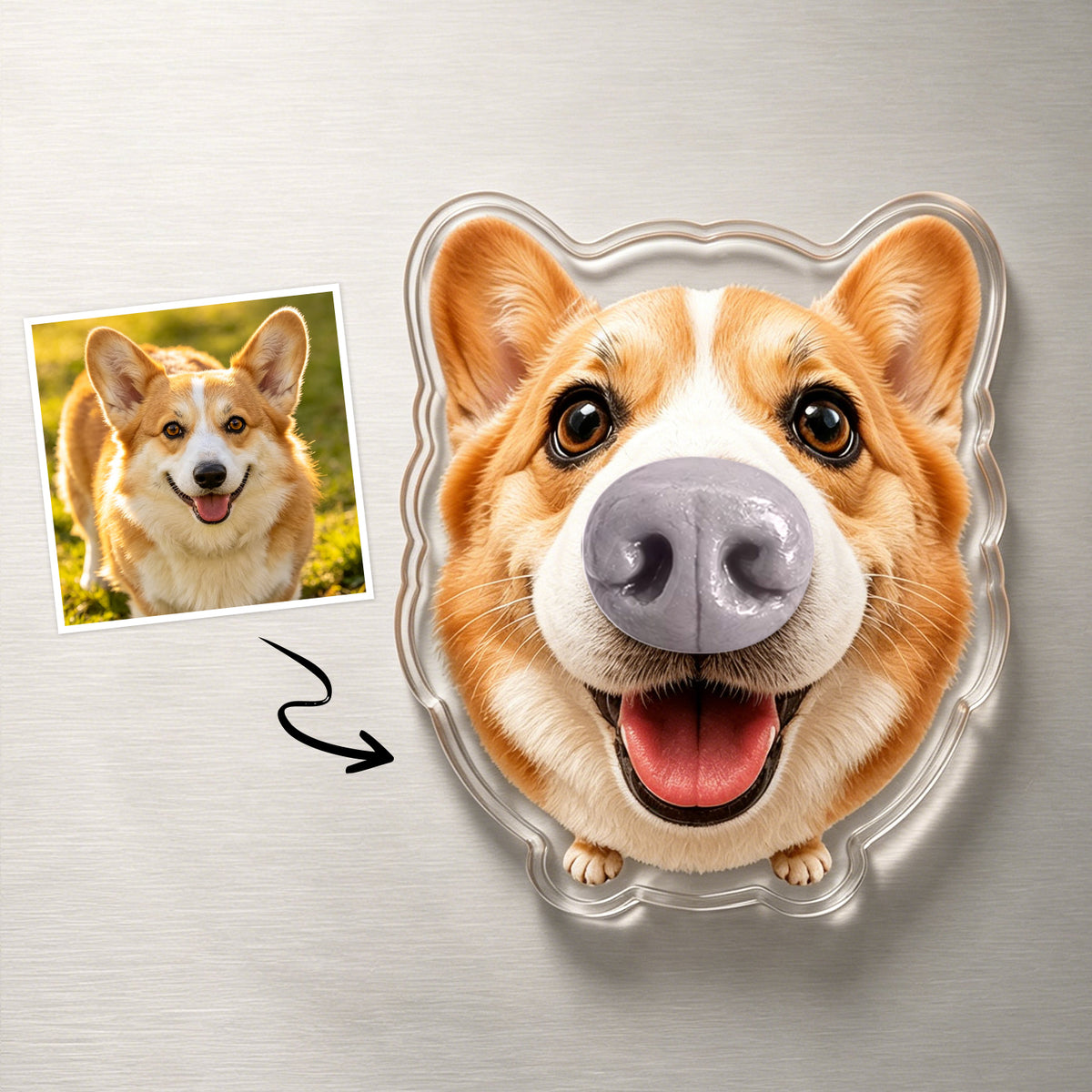 Custom Dog Nose Squishy Fridge Magnet Sticker – Personalized Pet Nose Squeeze Toy with Custom Face & Name — product image 9