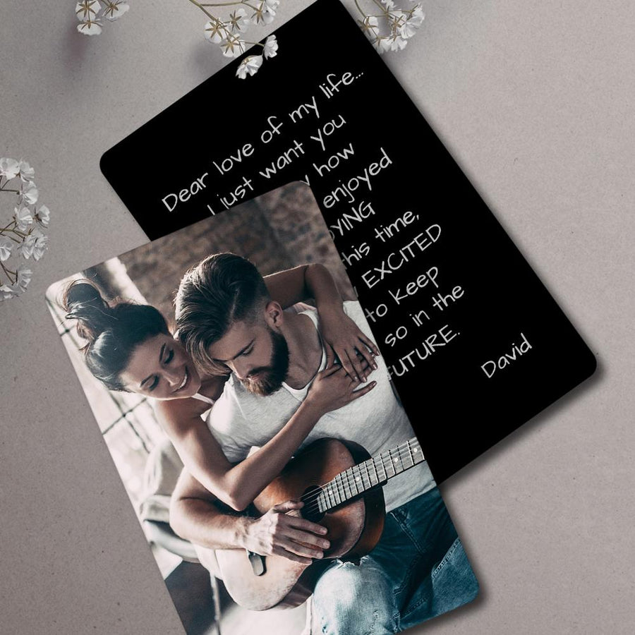 Couple Gifts Photo Wallet Card Metal Wallet Insert Card Gift for Him — product image