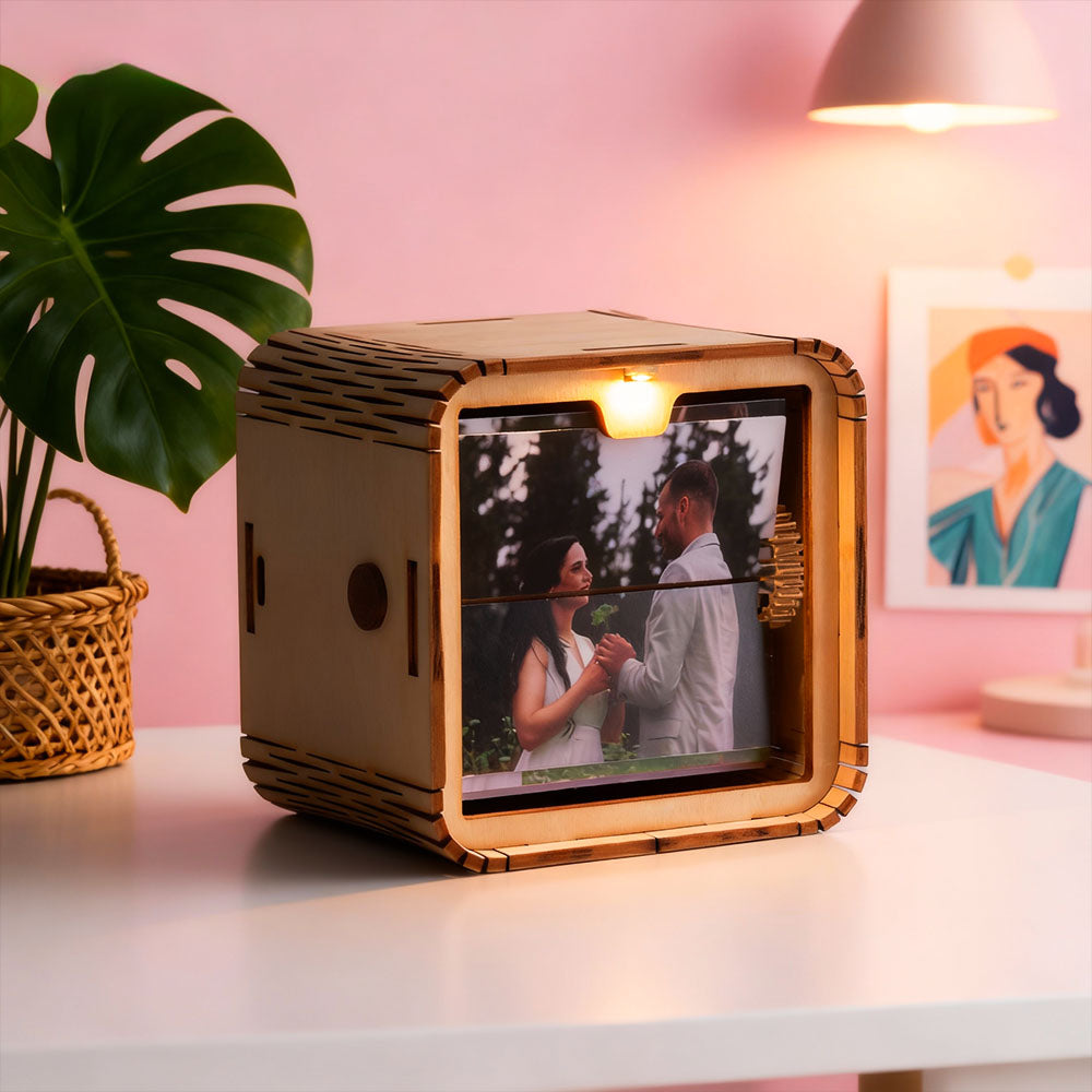Custom 16 Photo Music Flipbook Wooden Album with Light — product image 4