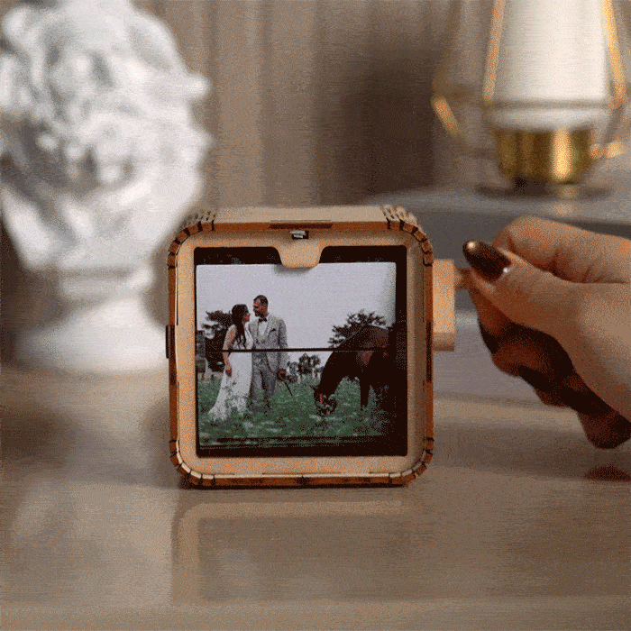 Custom 16 Photo Music Flipbook Wooden Album with Light — product image 2