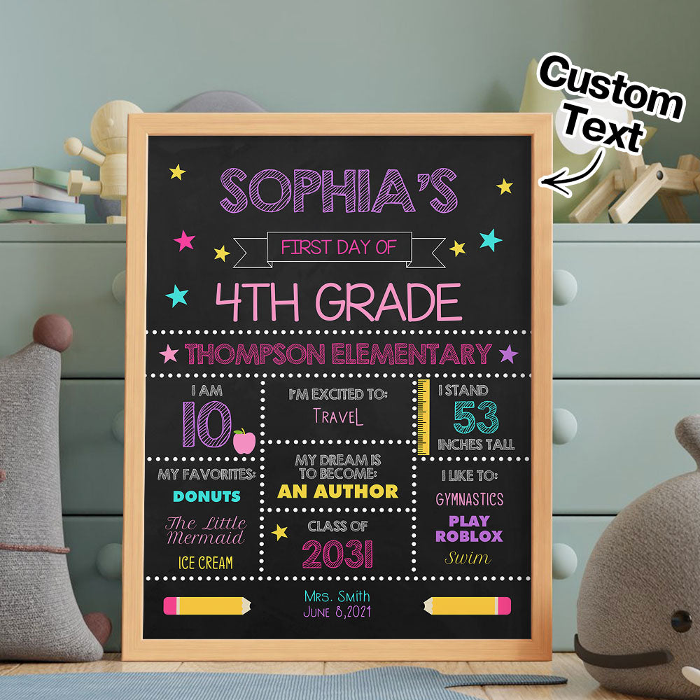 Personalized Back to School Sign First Day of School Sign Gift — product image 5