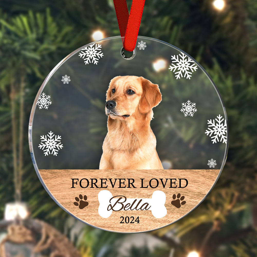 Personalized Memorial Dog Ornament Christmas Photo Ornament Christmas Gift for Pet Lovers — product image 5