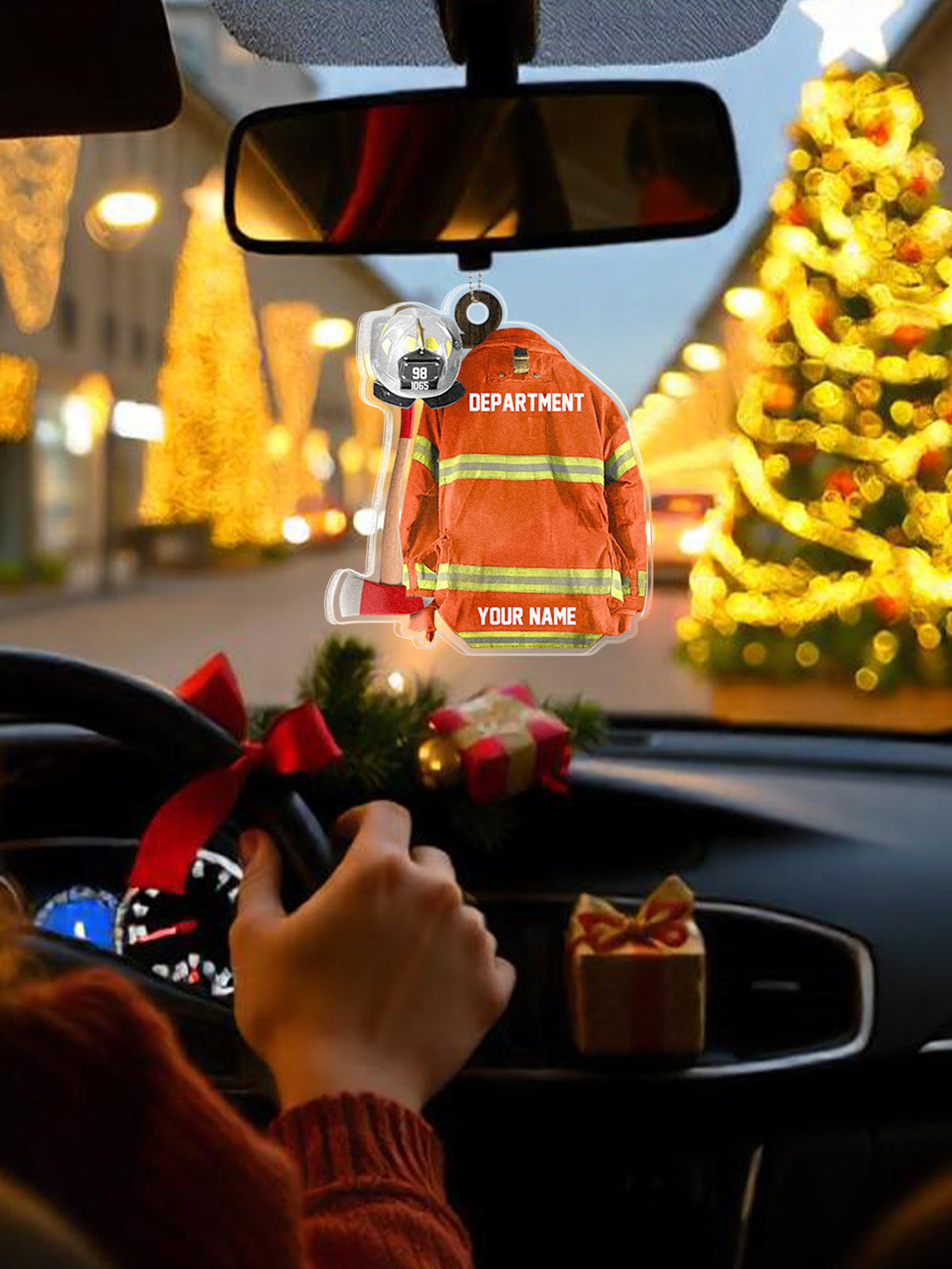 Personalized Firefighter Helmet Armor Ornament with Name Christmas Ornaments Gifts for Fireman — product image 10