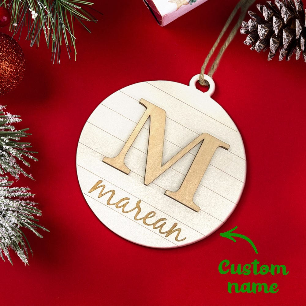 Custom Engraved Name Christmas Ornament Personalized Wooden Ornament Christmas Tree Decoration — product image 2