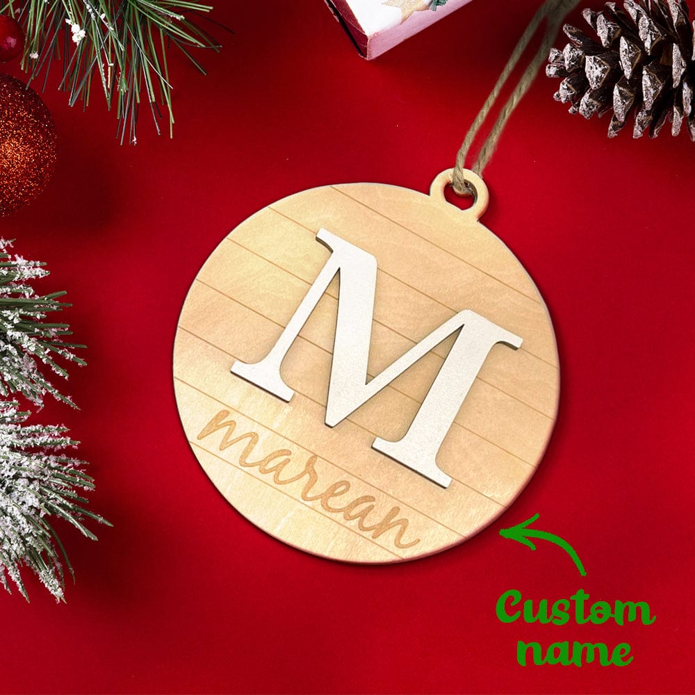 Custom Engraved Name Christmas Ornament Personalized Wooden Ornament Christmas Tree Decoration — product image 5