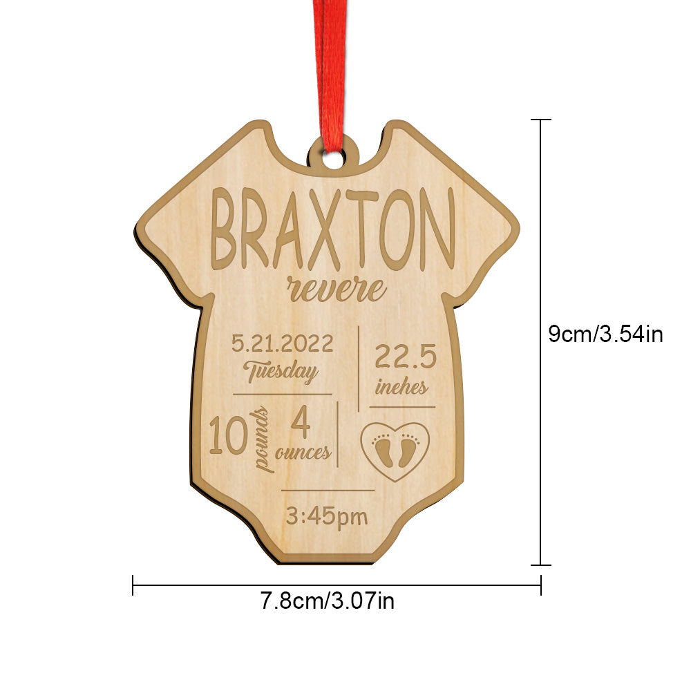 Personalized Baby Birth Stat Ornaments Gift for Baby's First Christmas — product image 3