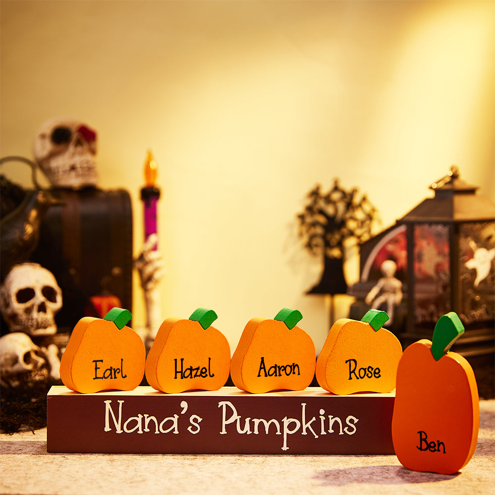 Custom Name Pumpkin Ornaments with Wooden Base – Personalized Halloween Gift — product image 5
