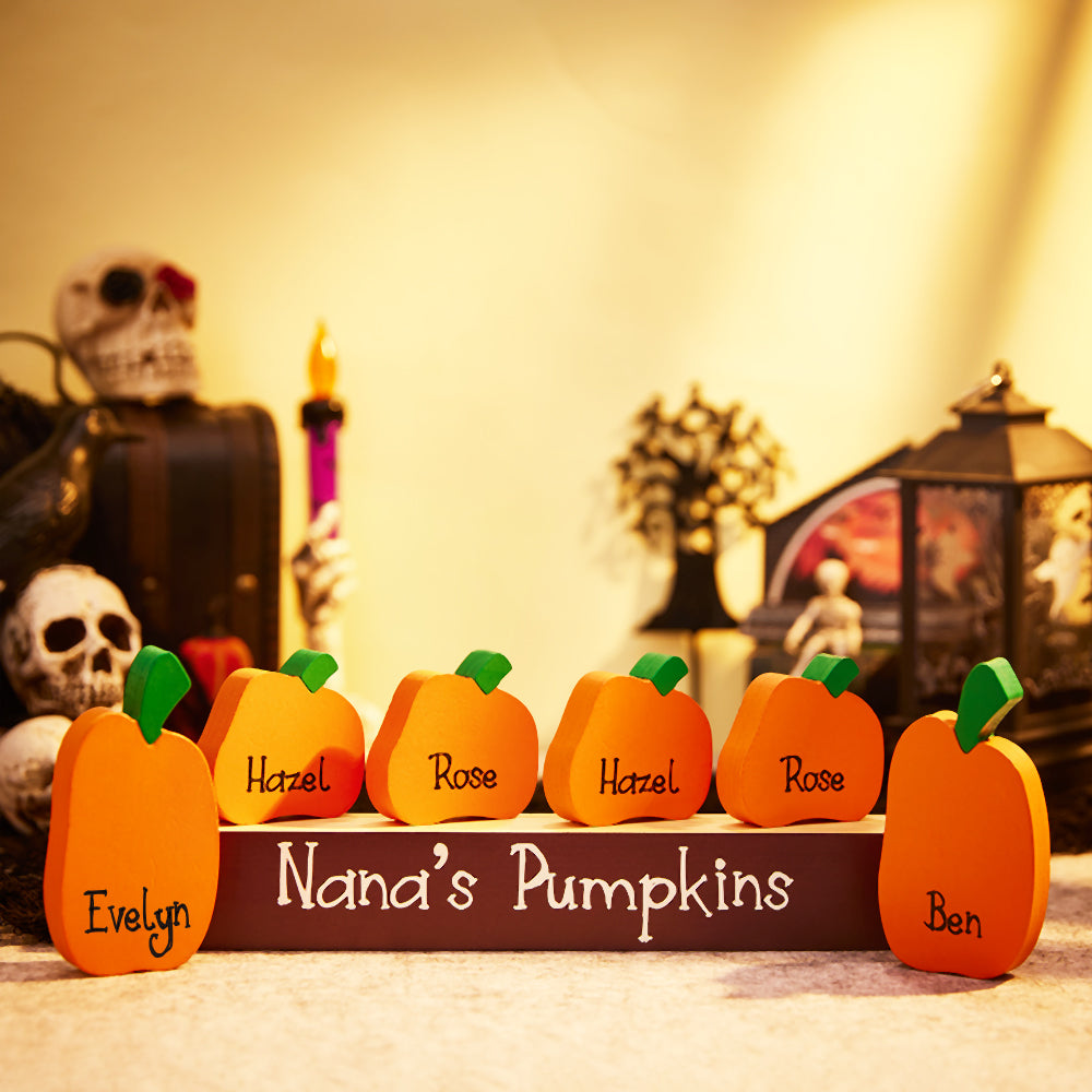 Custom Name Pumpkin Ornaments with Wooden Base – Personalized Halloween Gift — product image 8
