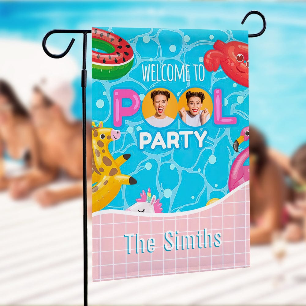 Welcome Sign Garden Flag Personalized Garden Flag for Pool Party — product image 3