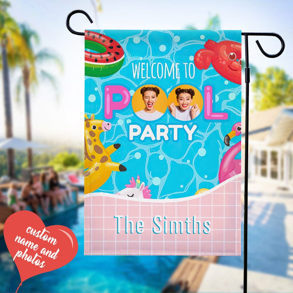 Welcome Sign Garden Flag Personalized Garden Flag for Pool Party — product image 2
