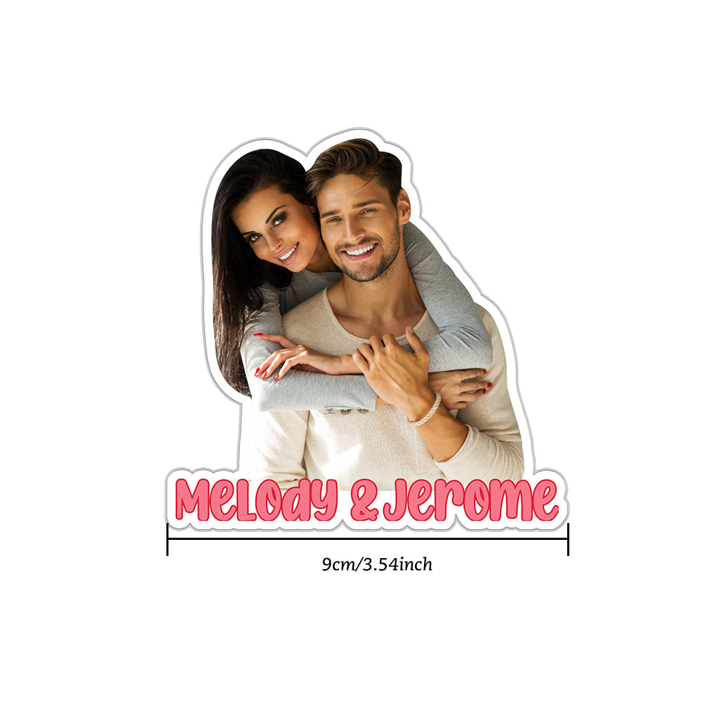 Custom Cup Computer Couple Sticker Personalized Sticker Gift for Lover — product image 4