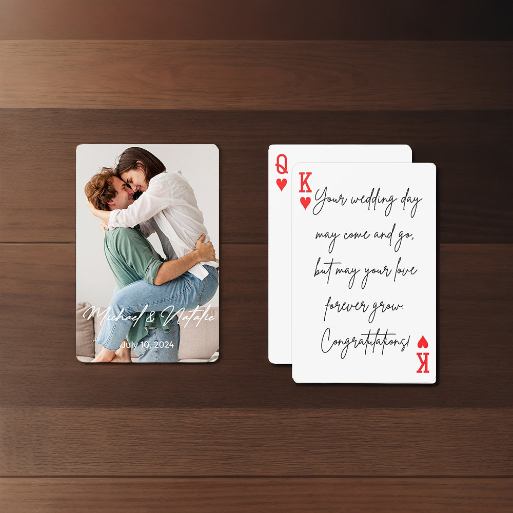 Personalized Playing Cards Wedding Guest Book Alternative Unique Wedding Keepsake — product image