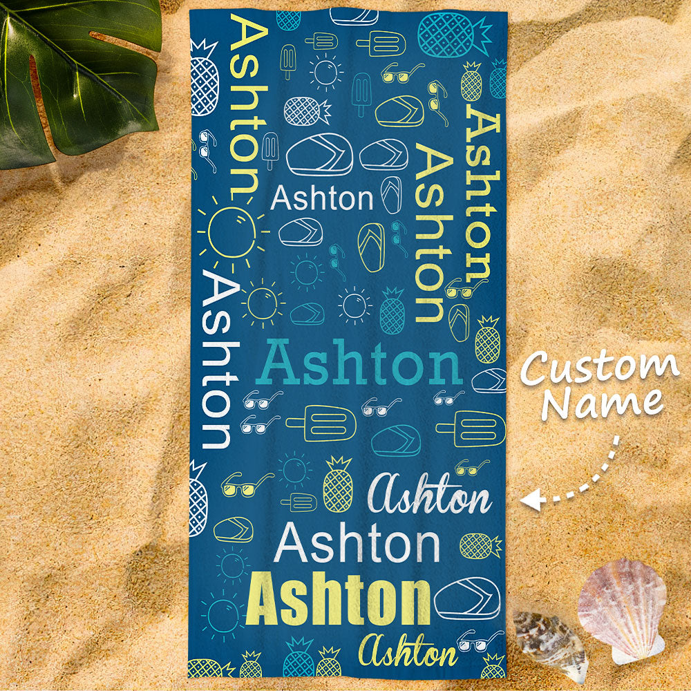 Customized Name Beach Towel Personalized Funny Pool Towels — product image 3