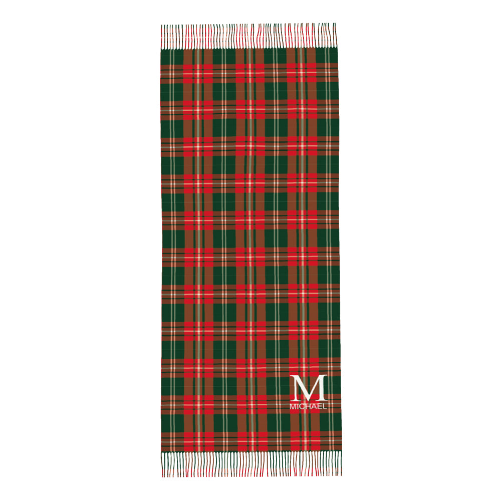 Custom Initial Name Fringe Scarf Persoalized Winter Scarves — product image 6
