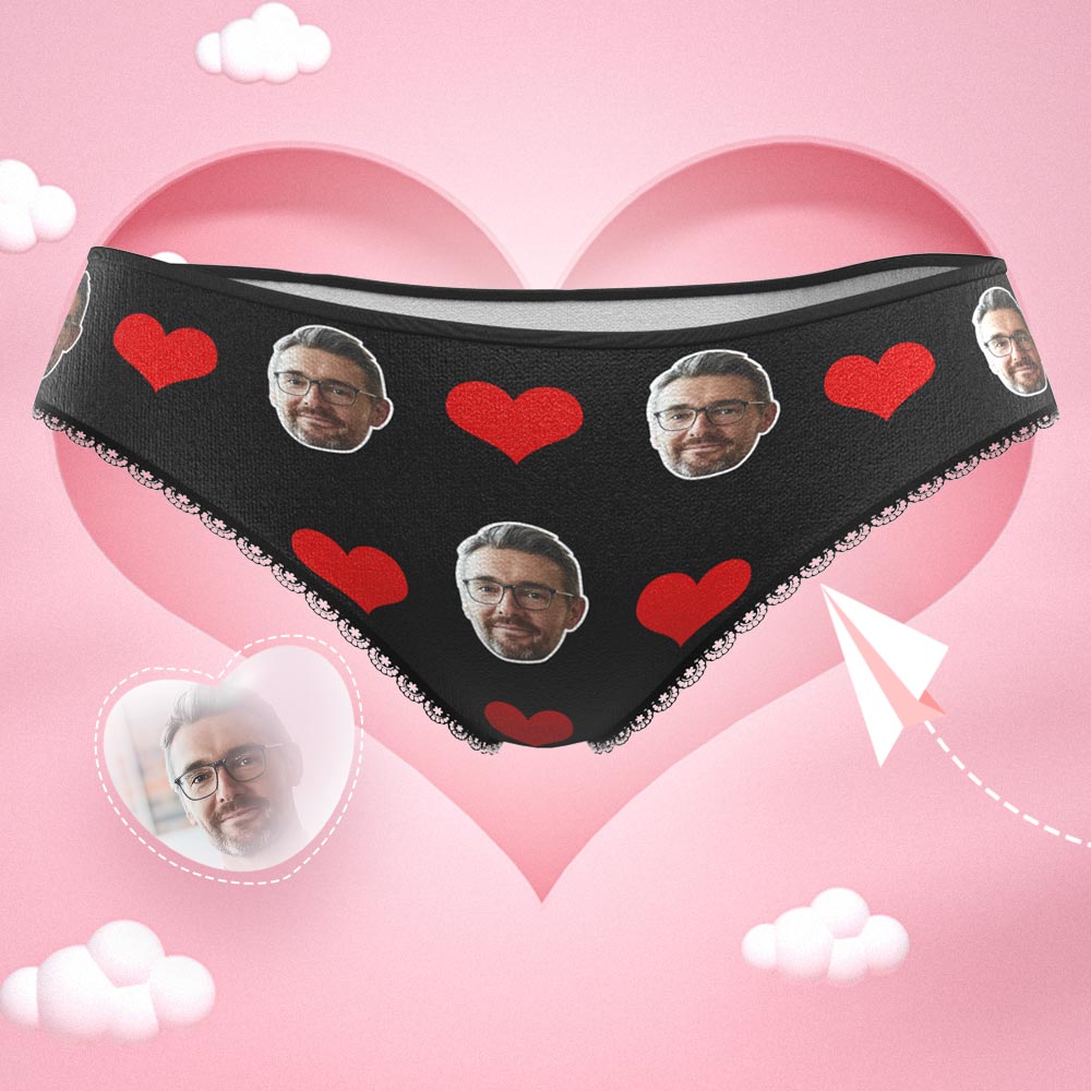 Valentine's Day Gift Heart - Custom Face Panties Underwear — product image