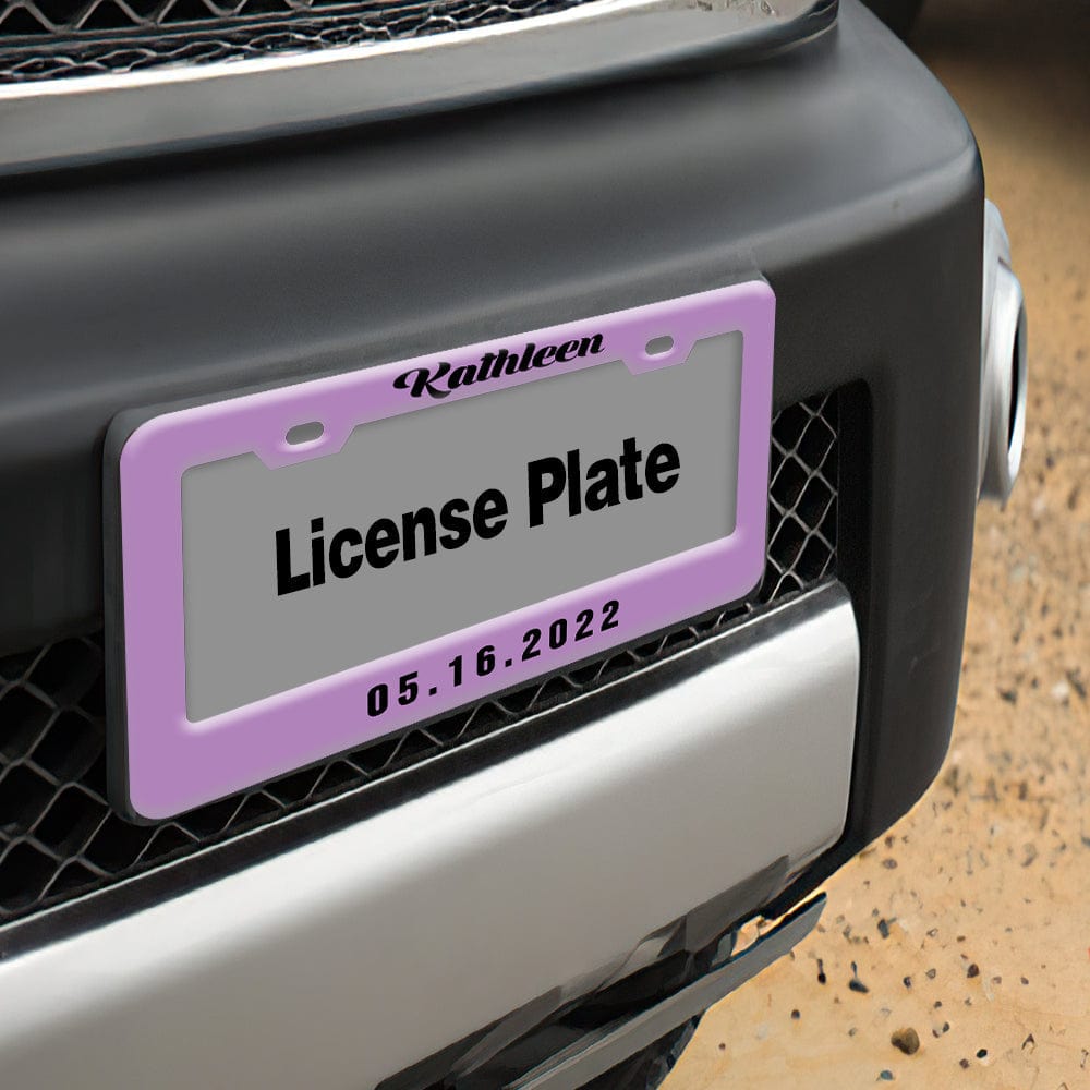 Pair of Universal Custom License Plate Frames Custom Name and Date License Plate Frames — product image 4