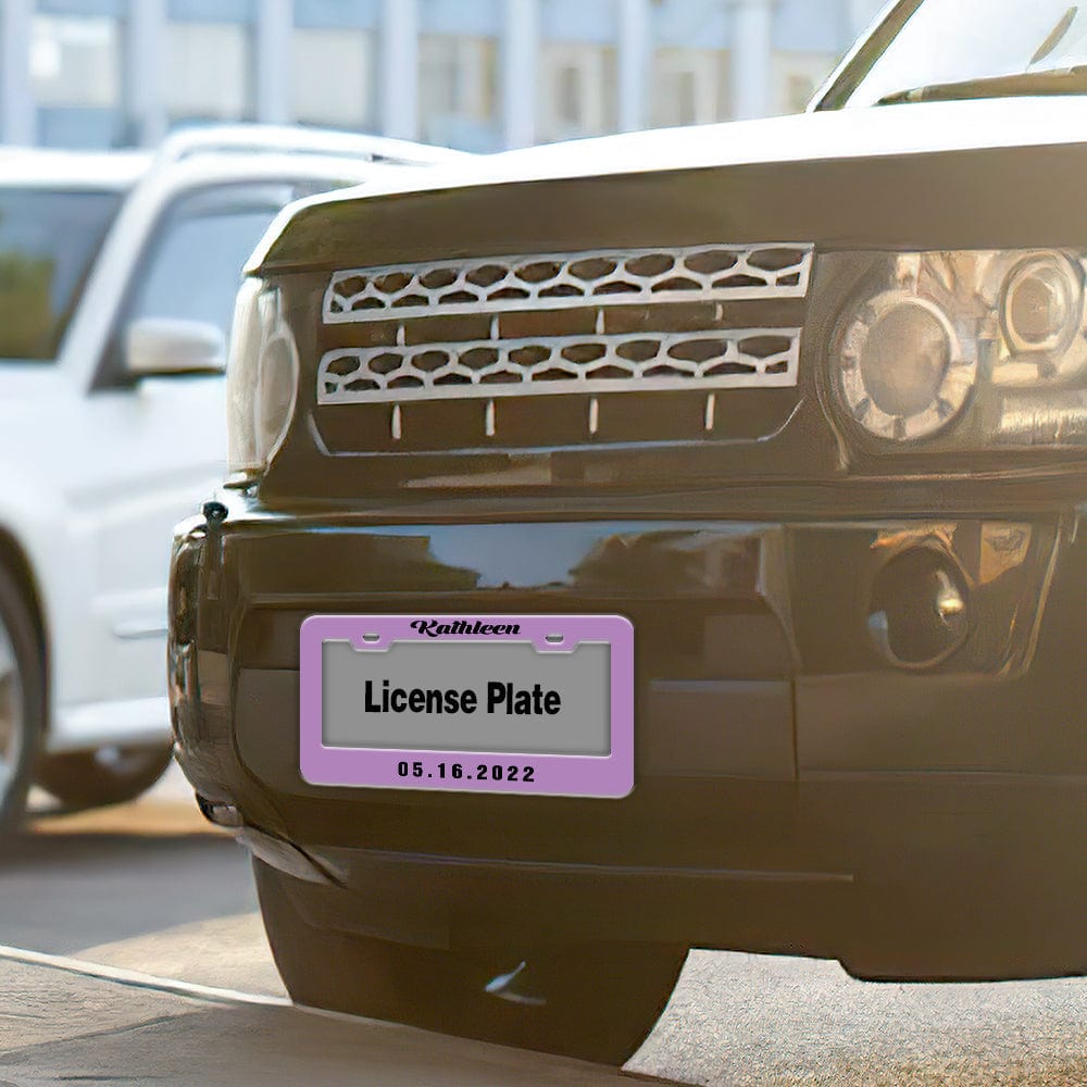 Pair of Universal Custom License Plate Frames Custom Name and Date License Plate Frames — product image 5