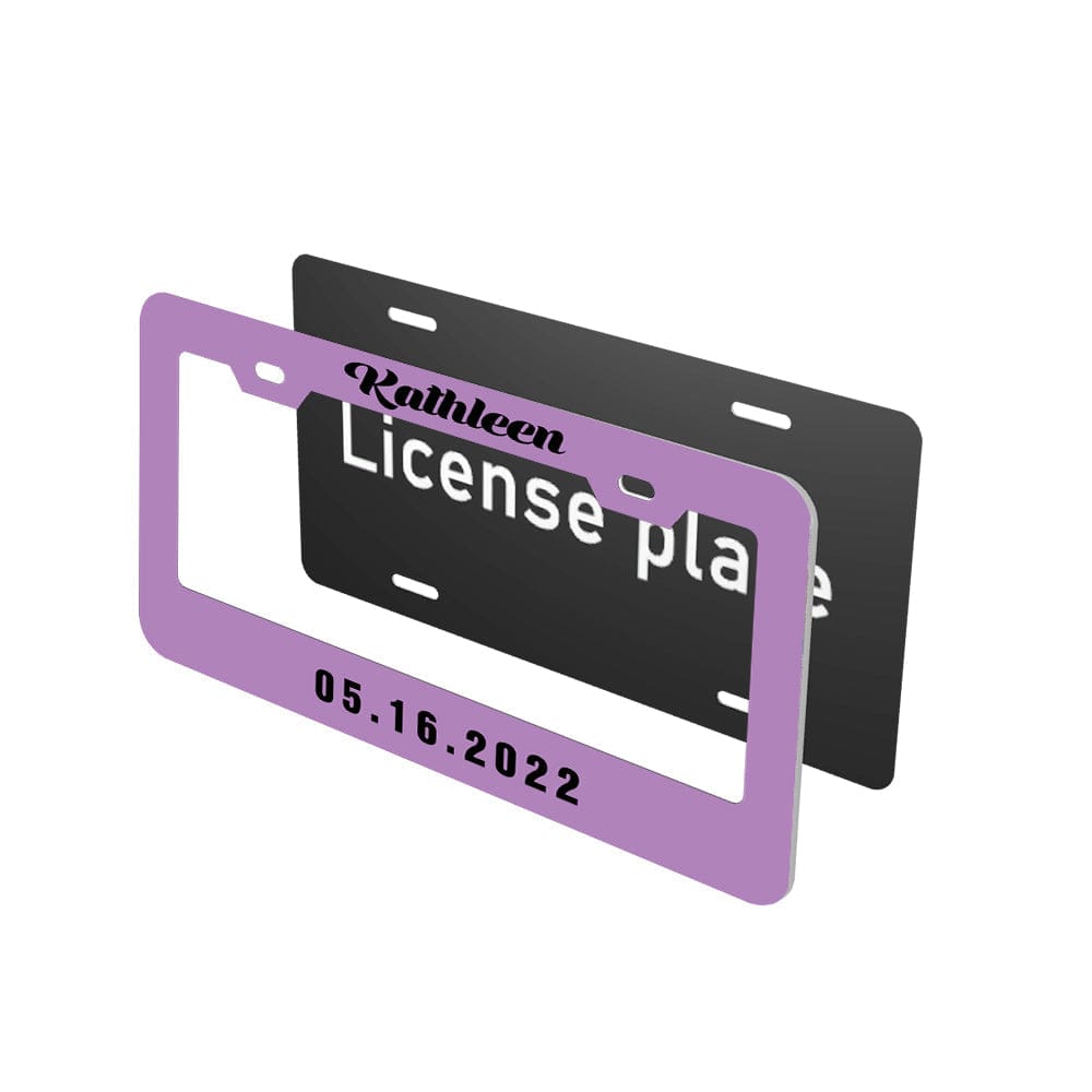 Pair of Universal Custom License Plate Frames Custom Name and Date License Plate Frames — product image 3
