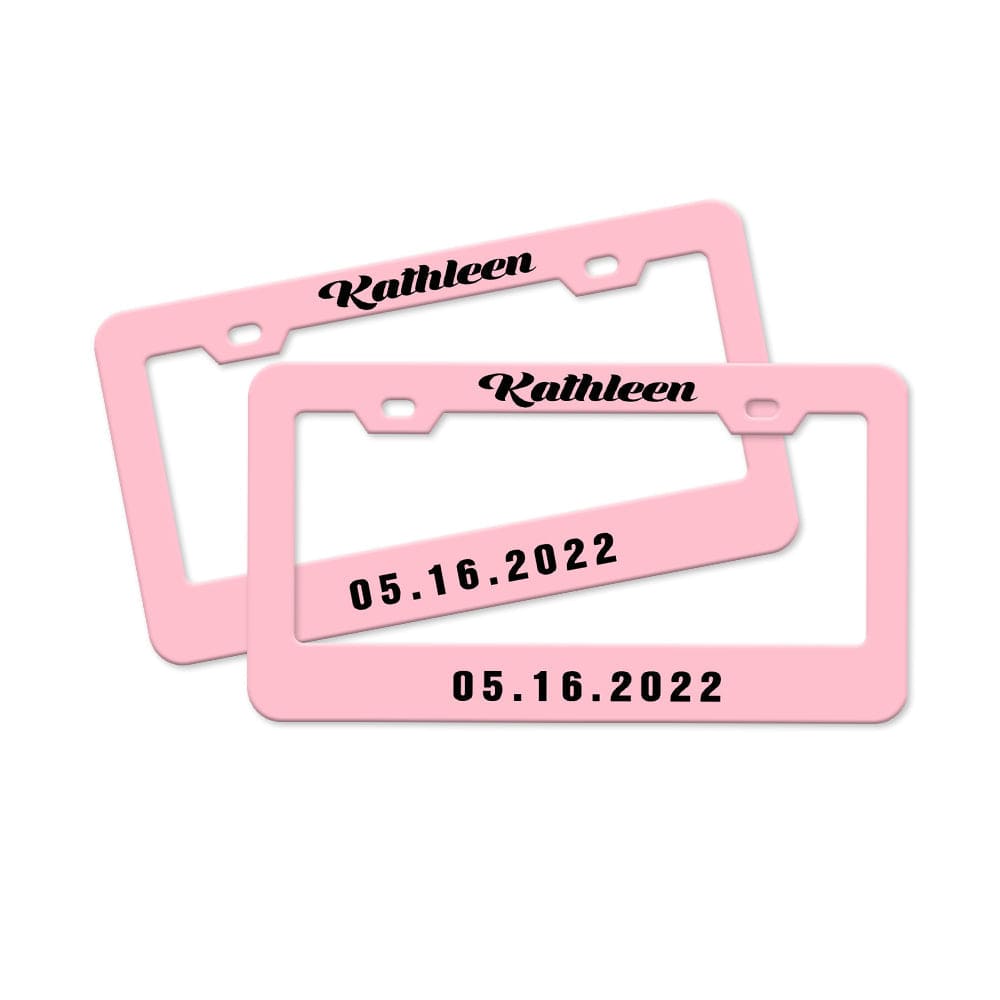 Pair of Universal Custom License Plate Frames Custom Name and Date License Plate Frames — product image 8