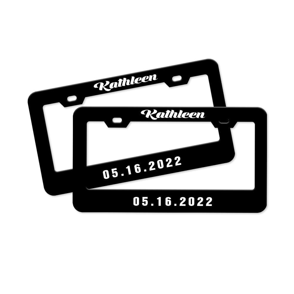 Pair of Universal Custom License Plate Frames Custom Name and Date License Plate Frames — product image 9