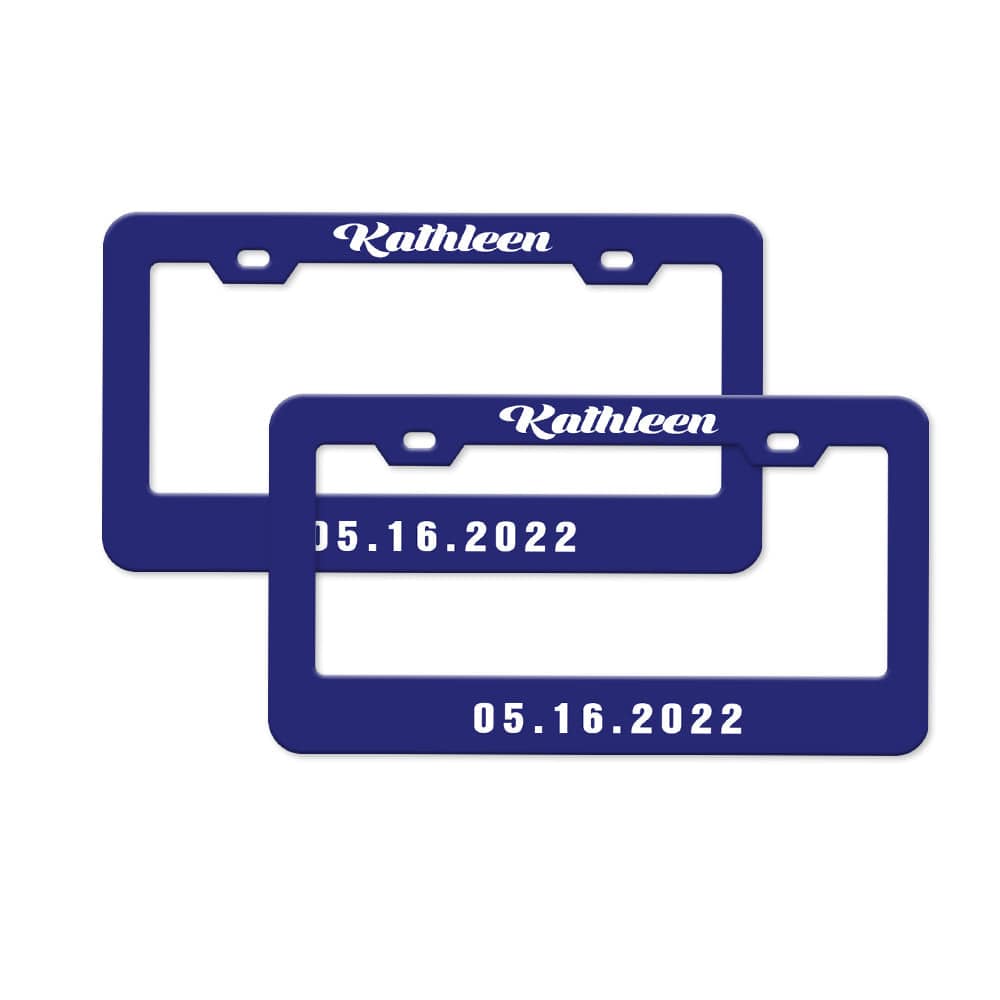 Pair of Universal Custom License Plate Frames Custom Name and Date License Plate Frames — product image 10