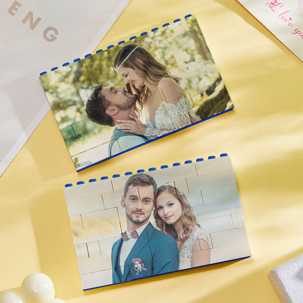 Custom Blue Building Block Puzzle Photo Bricks Gift for Lover — product image 2