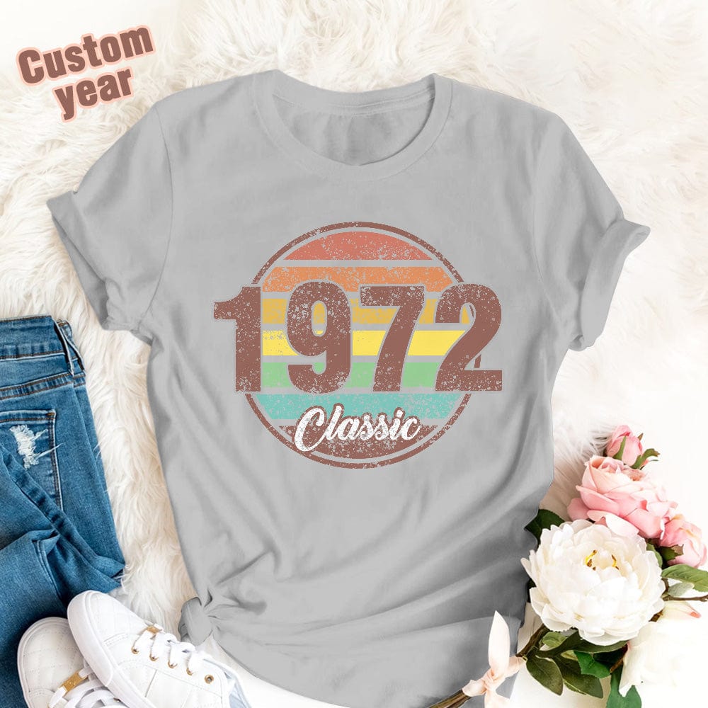 Custom Year Classic Birthday T-Shirt Gifts Fashion Style Back-to-school Gift — product image 3