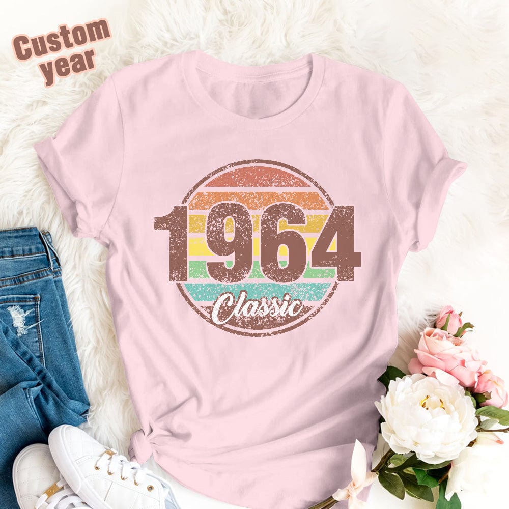 Custom Year Classic Birthday T-Shirt Gifts Fashion Style Back-to-school Gift — product image 5
