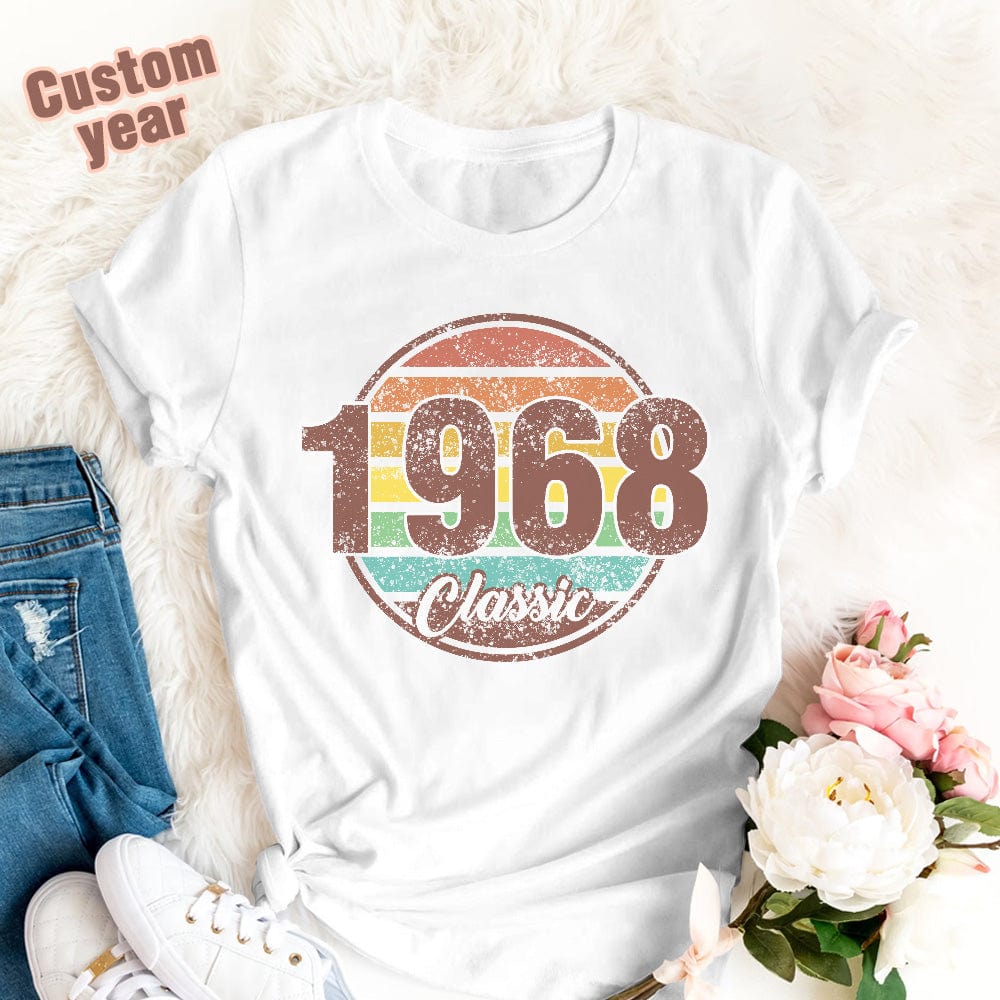 Custom Year Classic Birthday T-Shirt Gifts Fashion Style Back-to-school Gift — product image 7