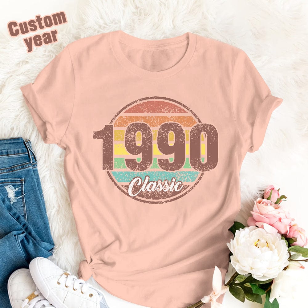 Custom Year Classic Birthday T-Shirt Gifts Fashion Style Back-to-school Gift — product image 9