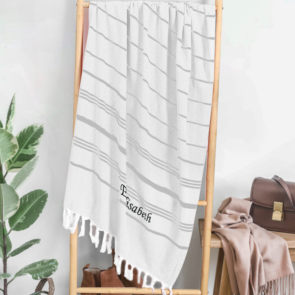 Personalized Name Fringe Beach Towel - Perfect Bridesmaids' Gifts Wedding Gifts — product image 6