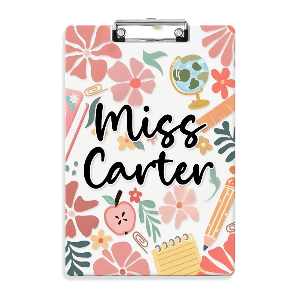 Custom Text Name Folder with Floral Stationery Design – Teacher's Day & Back to School Gift — product image 4