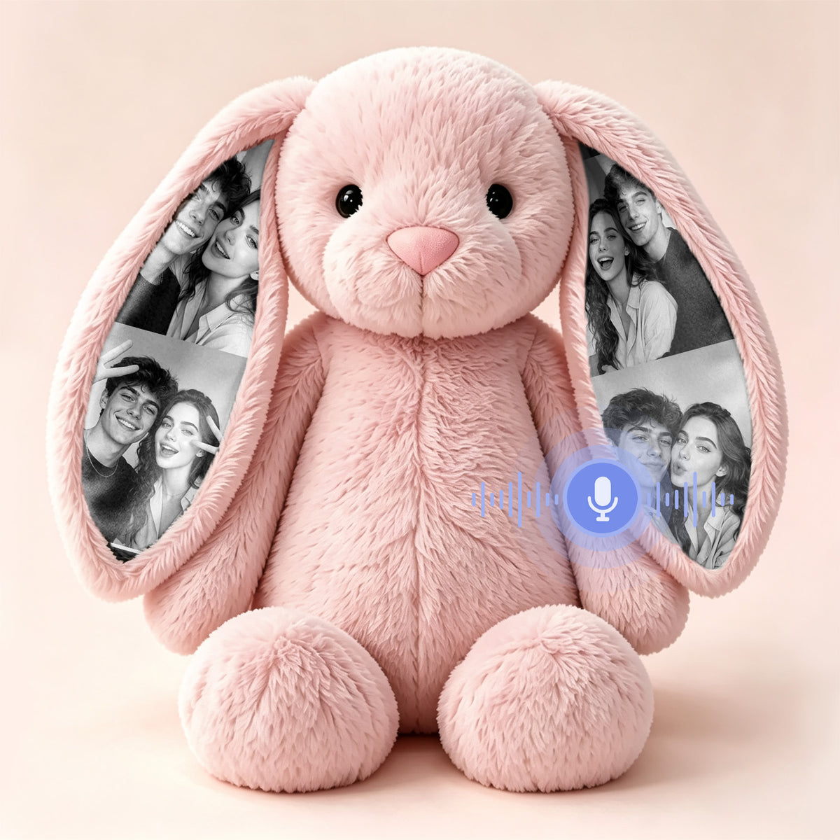 Personalized Voice Recording Bunny Plush with Hidden Photo Ears Anniversary Gift — product image 5