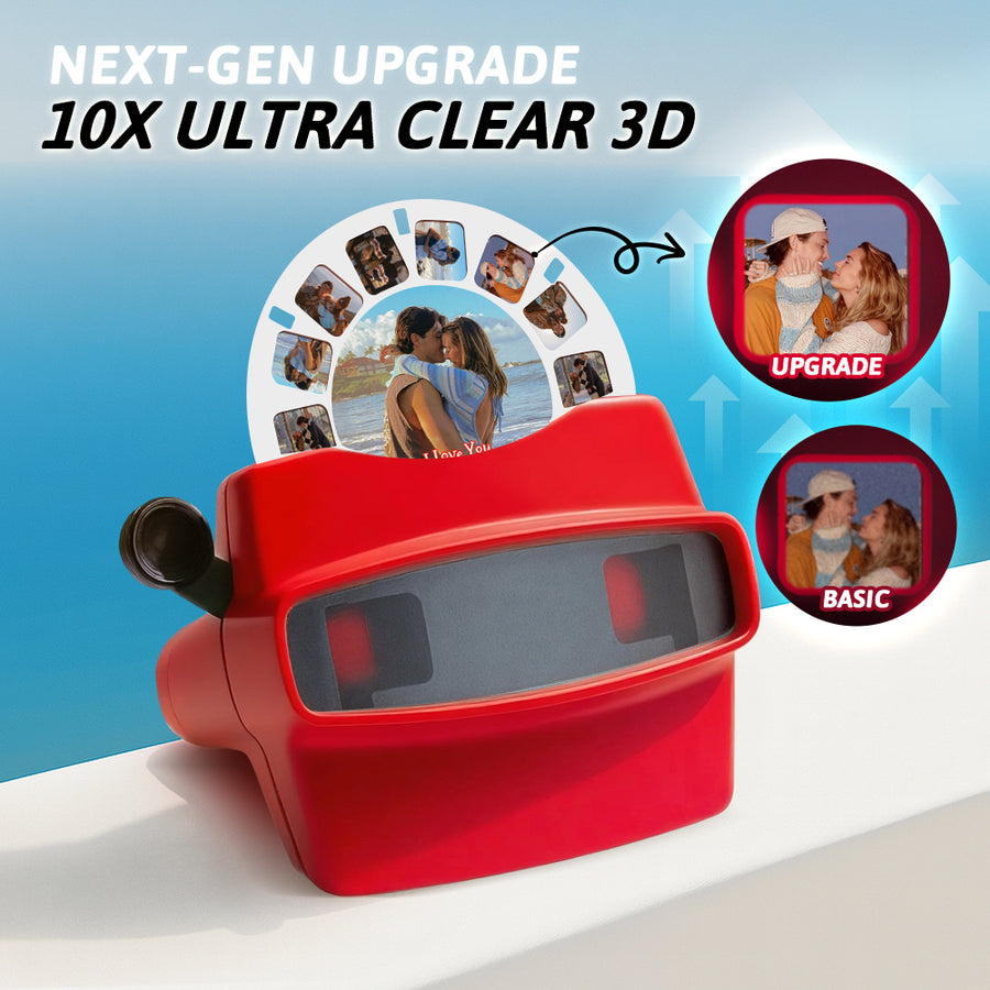 Custom 3D Viewfinder and Reel 10x Ultra-Clear 3D Upgraded Version Personalized Christmas Gifts Text and Photo Viewer with Your Own Photos — product image