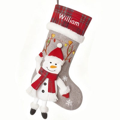Custom Name 3D Pattern Christmas Stocking Ornament Tree Decoration — product image 3