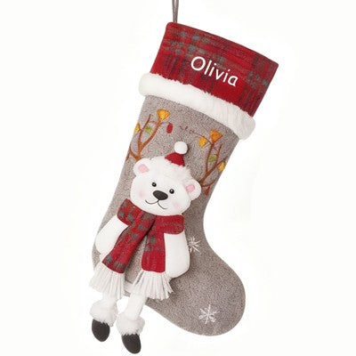 Custom Name 3D Pattern Christmas Stocking Ornament Tree Decoration — product image 4