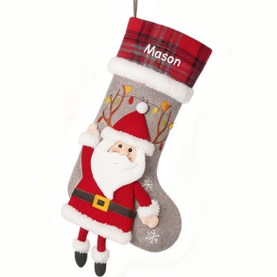 Custom Name 3D Pattern Christmas Stocking Ornament Tree Decoration — product image 6