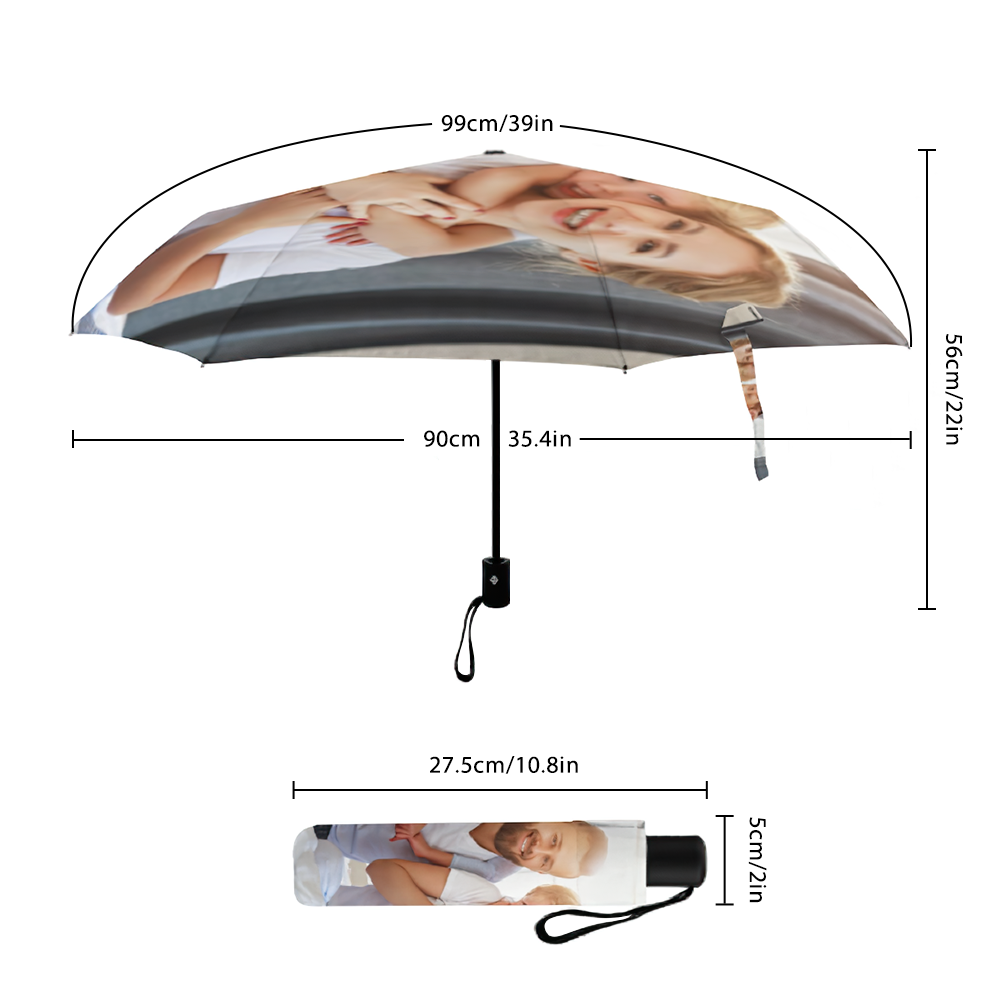 Personalized Design Foldable Umbrella Gifts for Family Wedding Accessories — product image 4