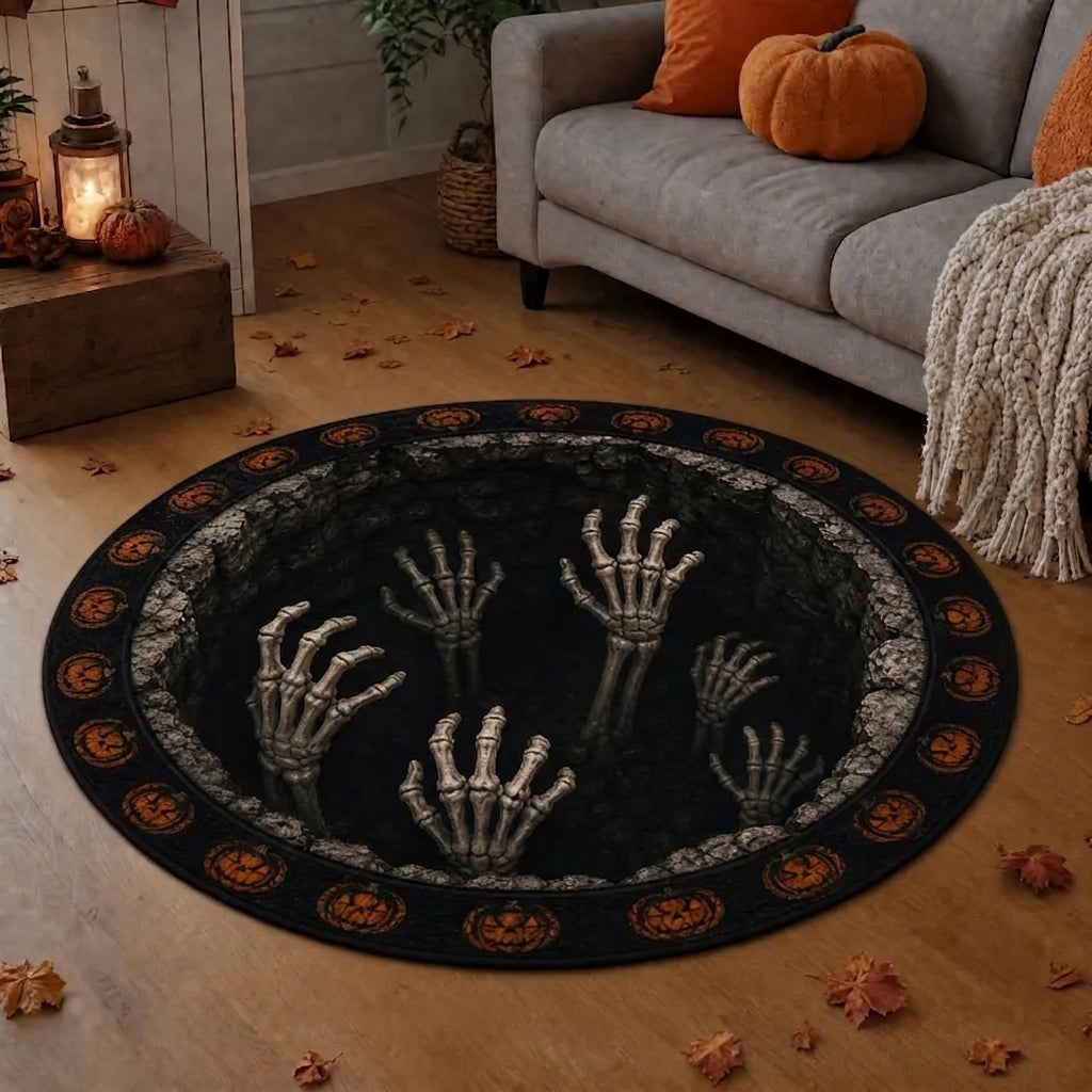 3D Optical Illusion Halloween Rug, Bottomless Hole Spooky Non-Slip Area Rug for Halloween Party & Home Decor — product image 13