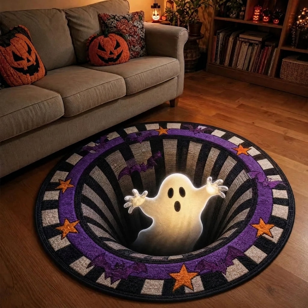 3D Optical Illusion Halloween Rug, Bottomless Hole Spooky Non-Slip Area Rug for Halloween Party & Home Decor — product image 7