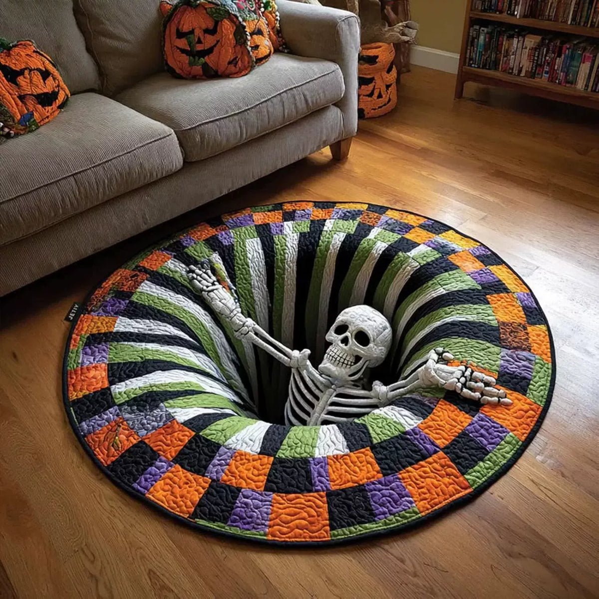 3D Optical Illusion Halloween Rug, Bottomless Hole Spooky Non-Slip Area Rug for Halloween Party & Home Decor — product image 5