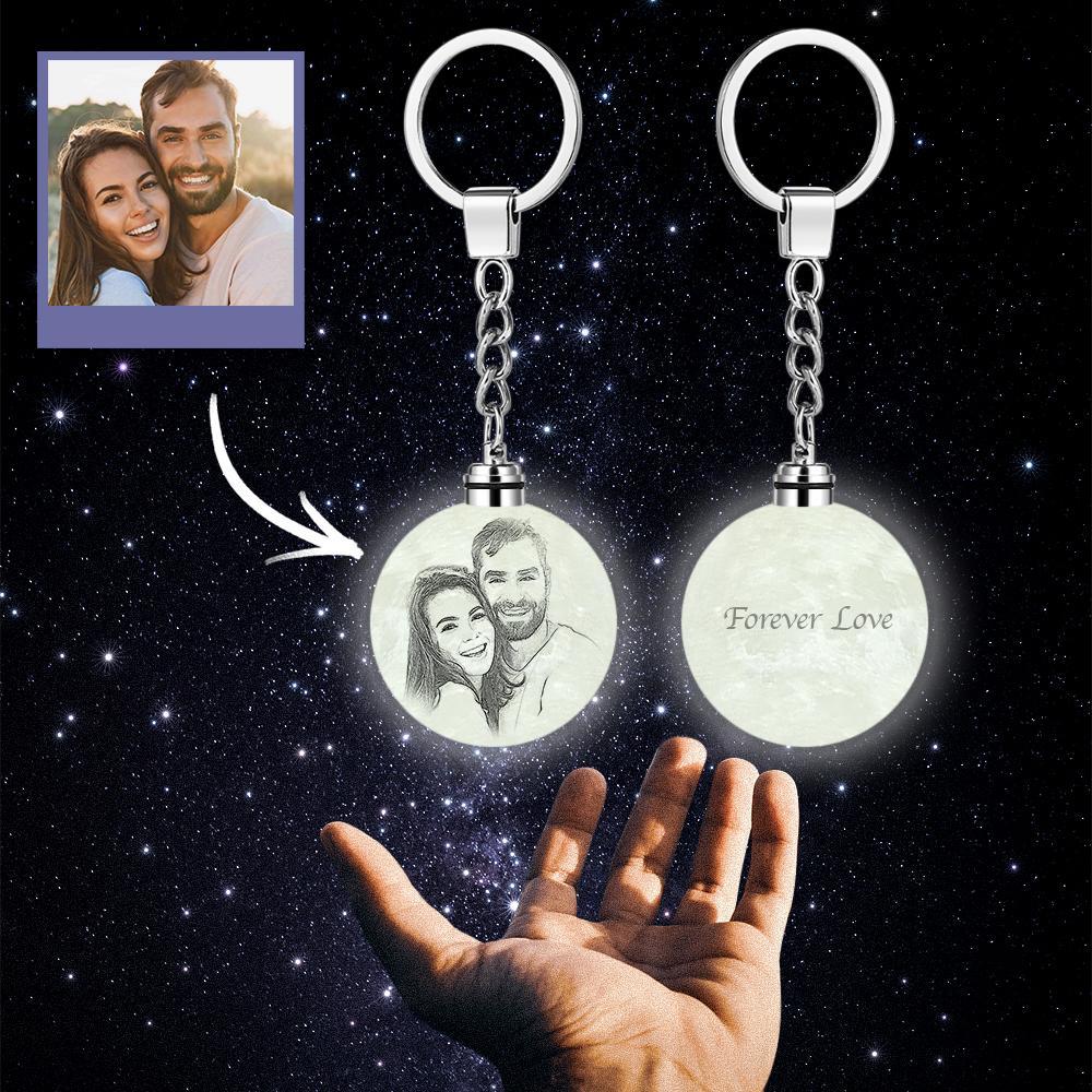 Custom 3D Printed Photo Moon Lamp Keychain — product image 6