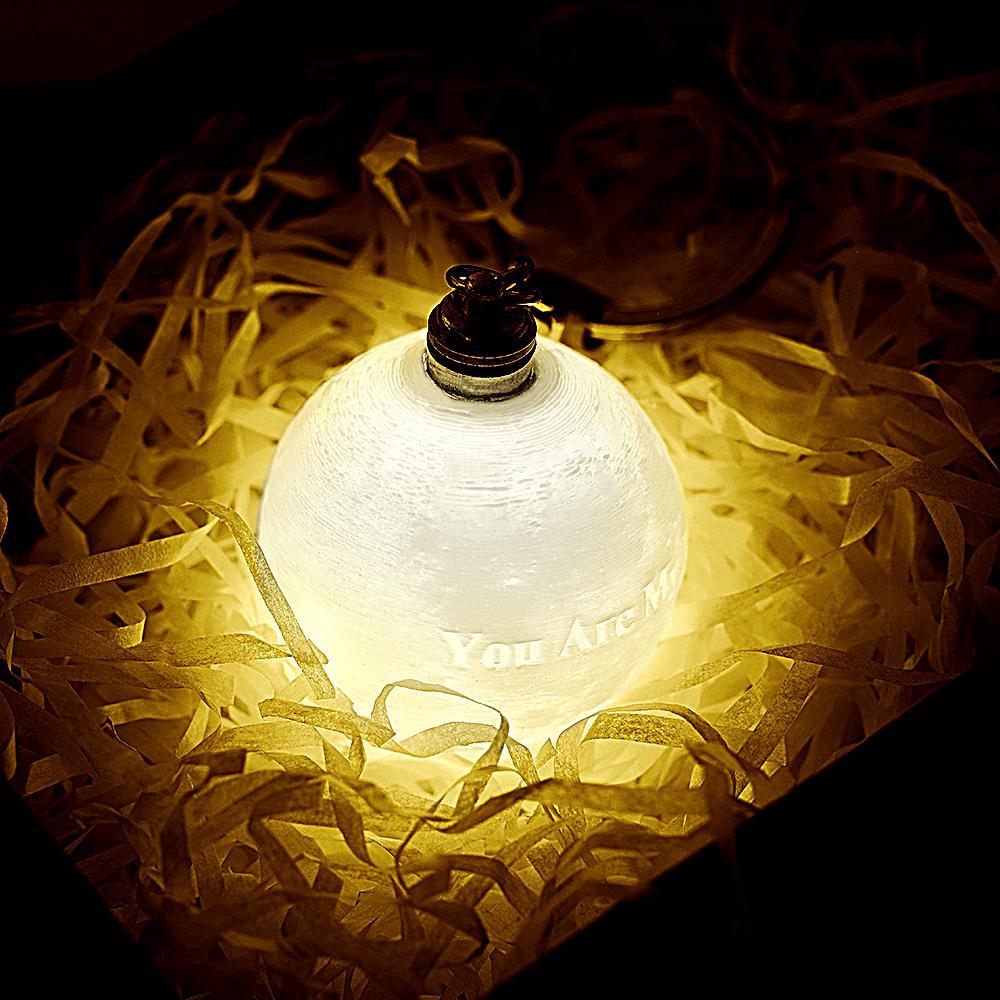 Custom 3D Printed Photo Moon Lamp Keychain — product image 8
