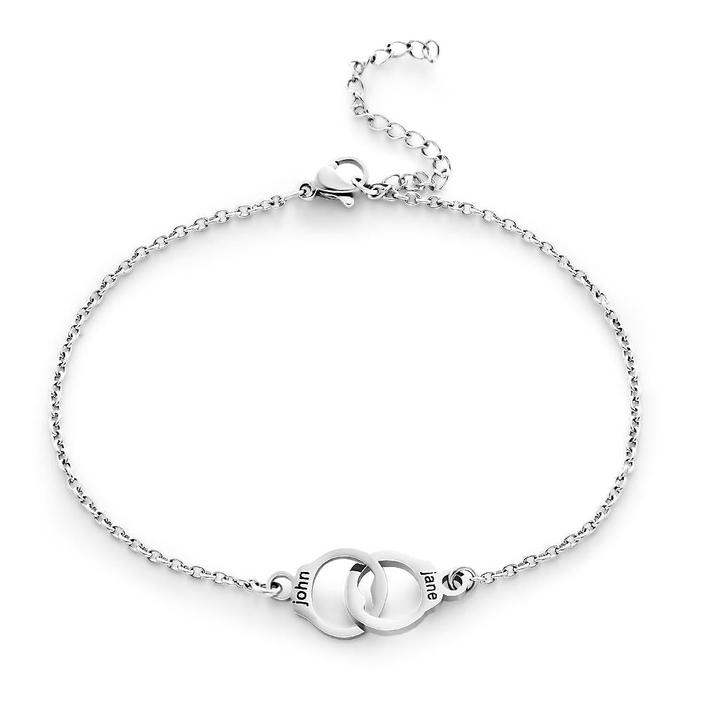 Custom Engraved Anklets Creative Retro Handcuffs Anklet Chain — product image