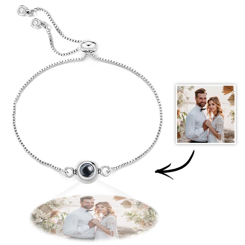 Photo Projection Bracelet Personalized Adjustable Bracelet Sweet Cool Anniversary Gift for Her — product image